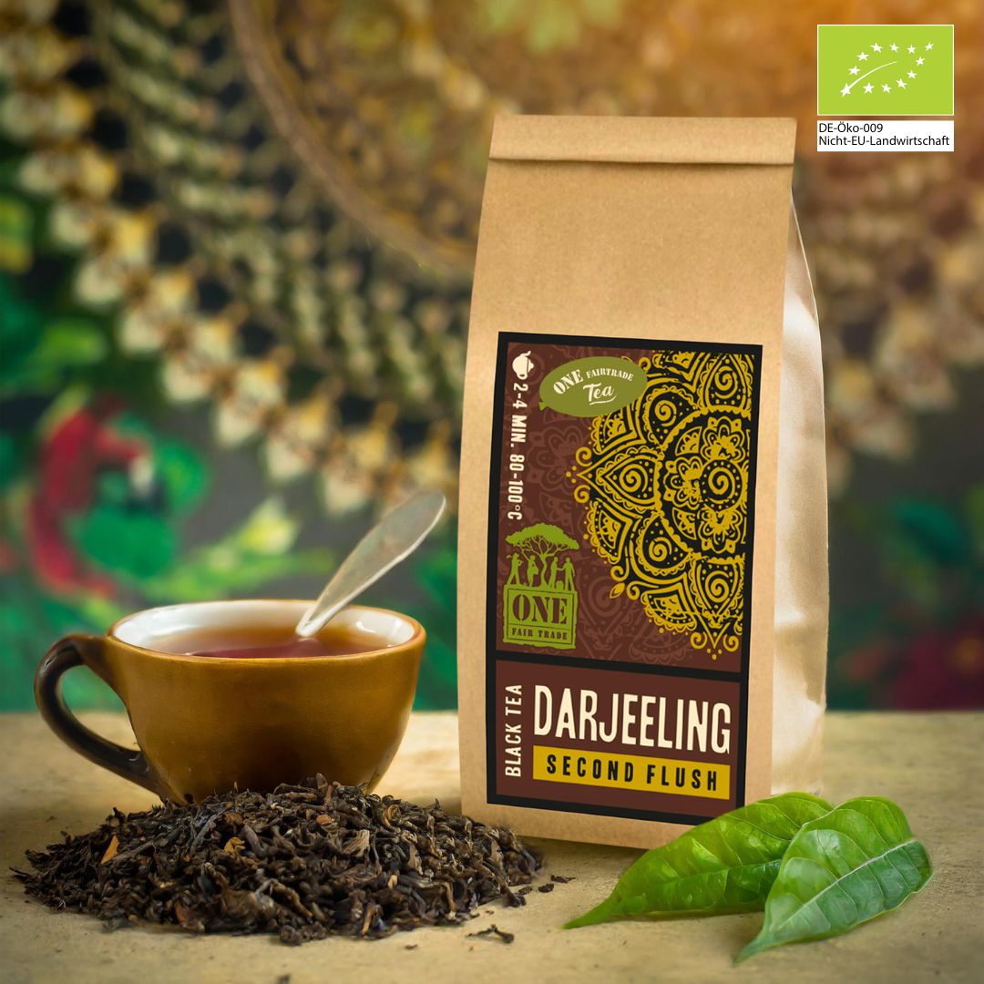 Darjeeling Second Flush Bio-Fairtrade Schwarztee – aromatische Sommerpflückung