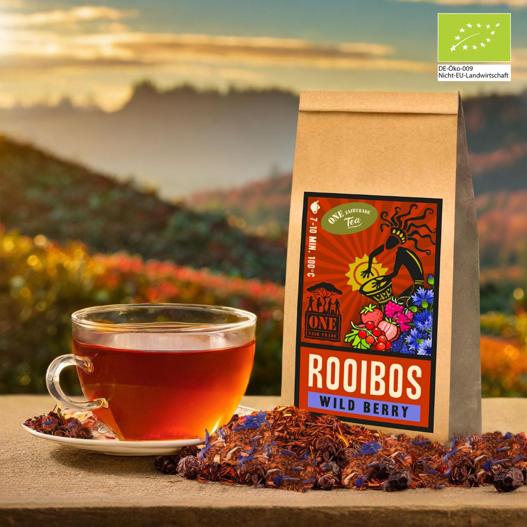 Rooibos Wild Berry Bio-Fairtrade Rotbuschtee – fruchtiger Rooibos mit Beeren