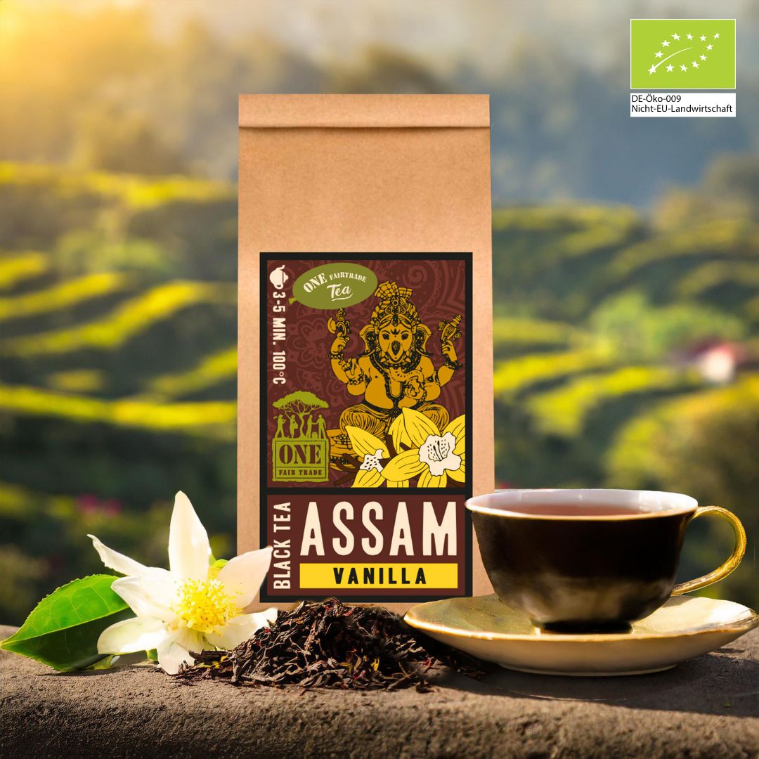 Assam Vanilla Bio-Fairtrade Schwarztee – kräftiger Assam mit Vanille