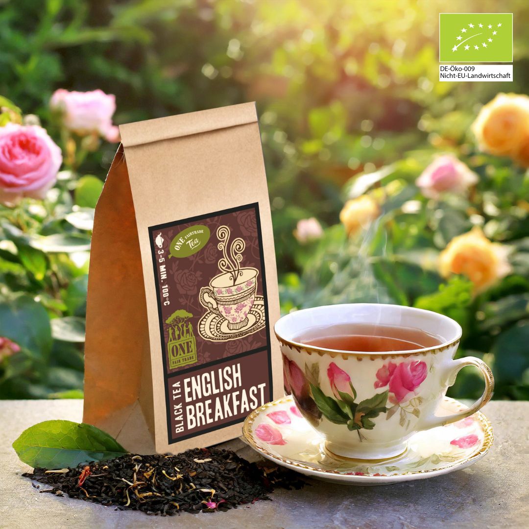 English Breakfast Bio-Fairtrade Schwarztee – kräftige Frühstücksmischung