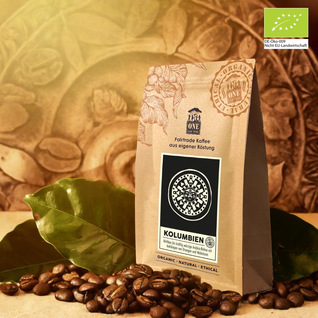 Kolumbien Bio-Fairtrade Kaffeebohnen – ausgewogener Kaffee mit feiner Säure