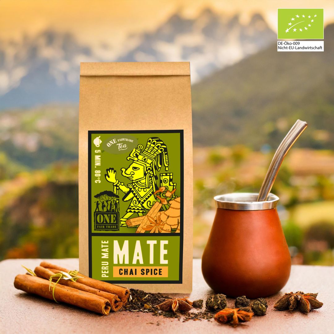 Mate Chai Spice Bio-Fairtrade Mate Tee – würziger Mate mit Chai-Gewürzen