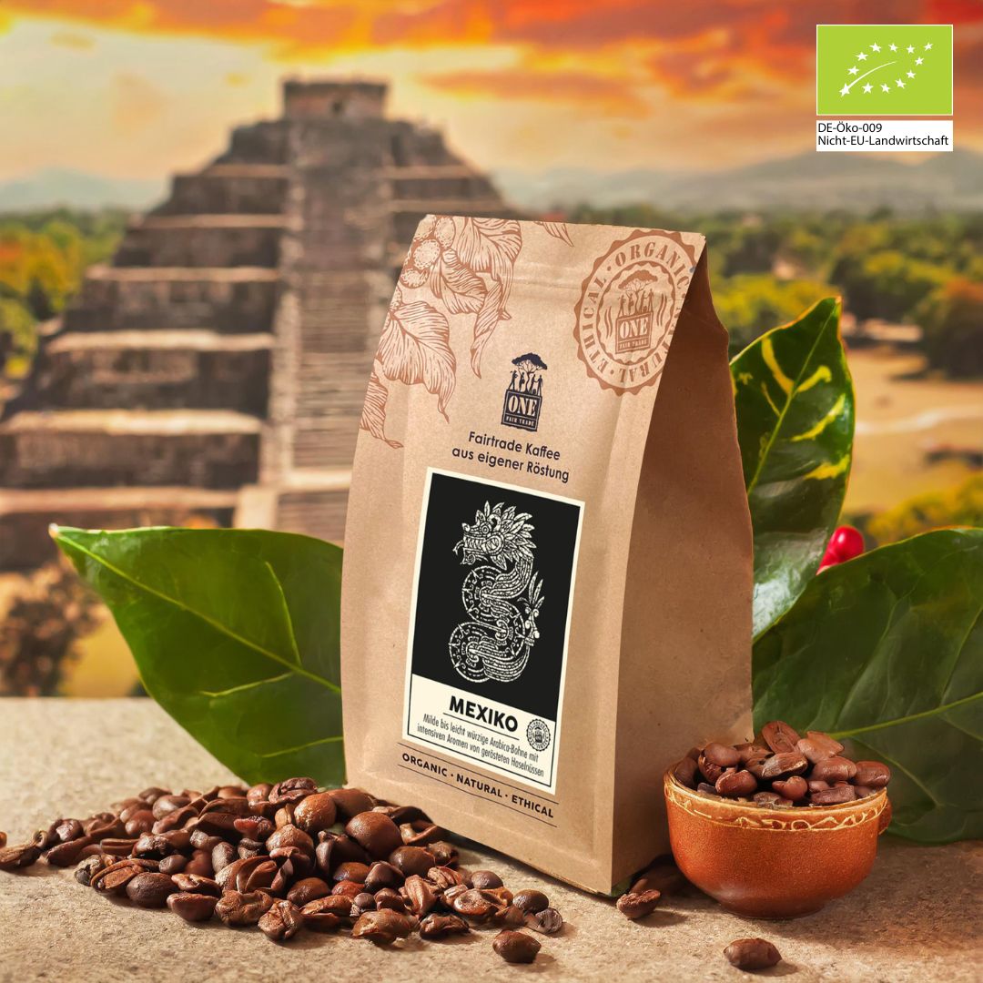 Mexiko Bio-Fairtrade Kaffeebohnen – milder Kaffee mit feinen Kakaoaromen