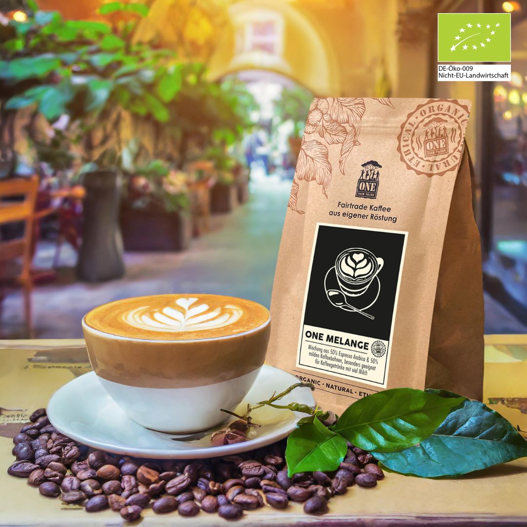 ONE Melange Bio-Fairtrade Kaffee-Espressobohnen – harmonische Kaffee-Espresso-Mischung
