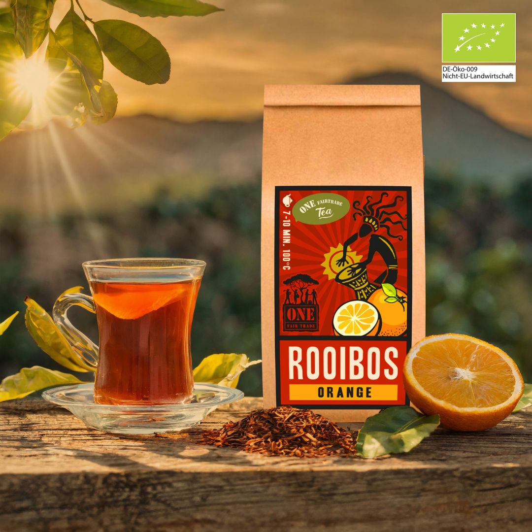 Rooibos Orange Bio-Fairtrade Rotbuschtee – Rooibos mit Orangennote