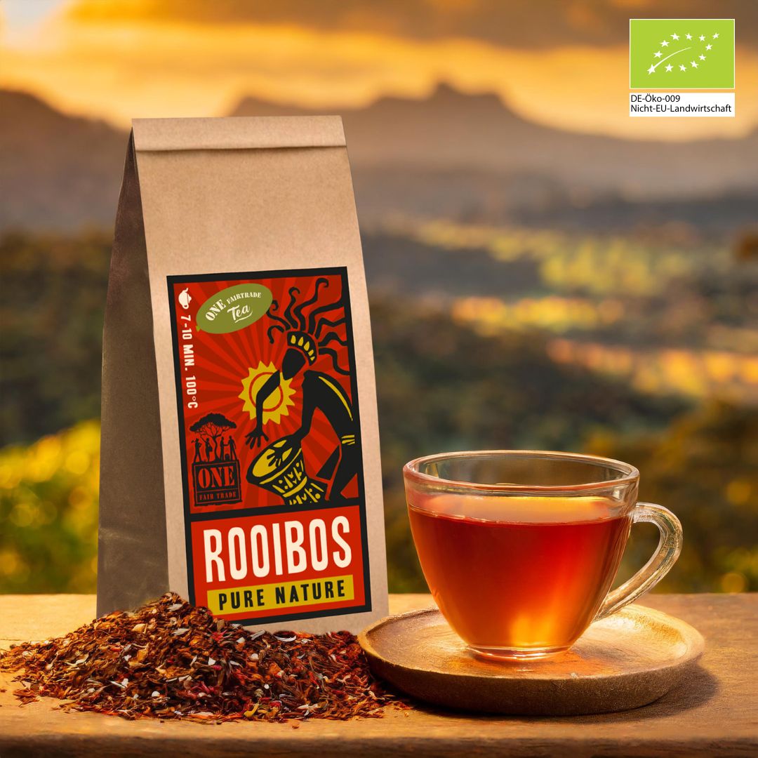 Rooibos Pure Nature Bio-Fairtrade Rotbuschtee – naturbelassener Rooibos